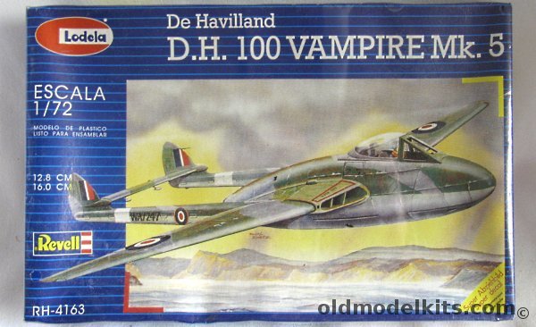 Revell 1/72 De Havilland DH-100 Vampire Mk.5 - RAF 2 Versions, RH4163 plastic model kit